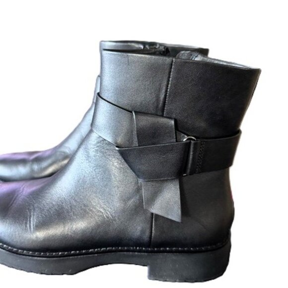 FitFlop Knot Black Leather Ankle Boots | Women's Size 8 | NWT in Box - Picture 6 of 9